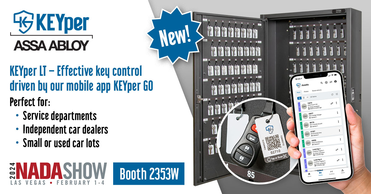 KEYperSystems's tweet image. KEYper Systems has some new products to showcase at National Automobile Dealers Association (NADA) 2024.

Come see the KEYper LT in our booth 2353W or request a demo/quote: lnkd.in/ggDArfGY

#automotive #nada #keycontrol #keymanagement