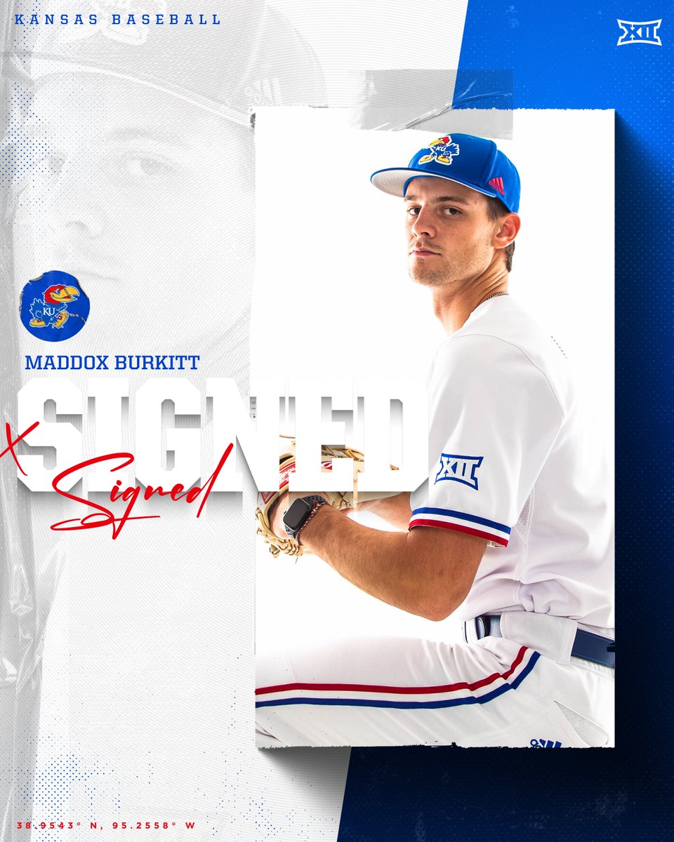 KU Official 🖊

📍 Lawrence, Kan.
✏️ Johnson County Community College
⚾️ RHP

Welcome to the Jayhawk Family, <a href="/maddoxburk/">Maddox Burkitt</a>!