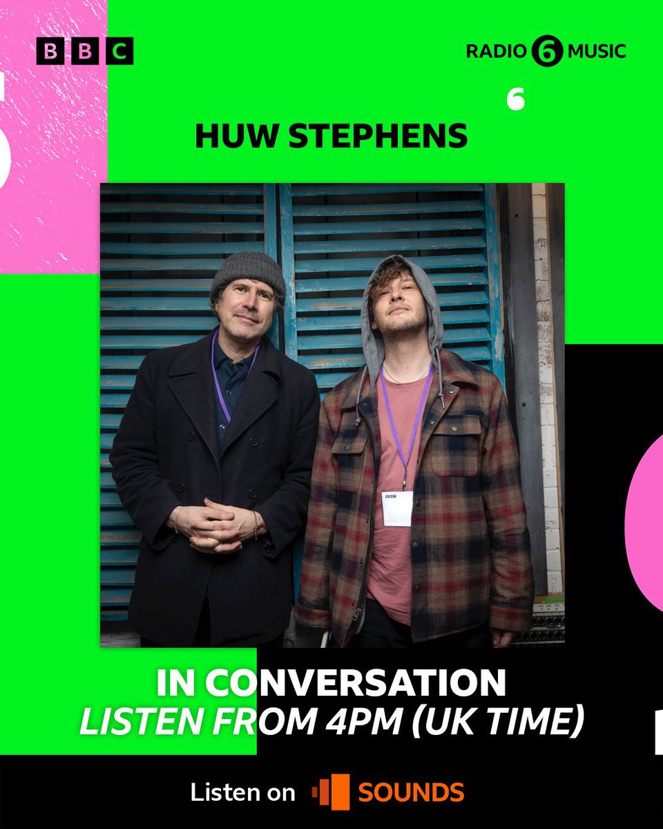 Gruff Rhys and @BRyderJones are in conversation with @huwstephens on @BBC6Music today. Listen live now to Huw’s show bbc.co.uk/programmes/m00…