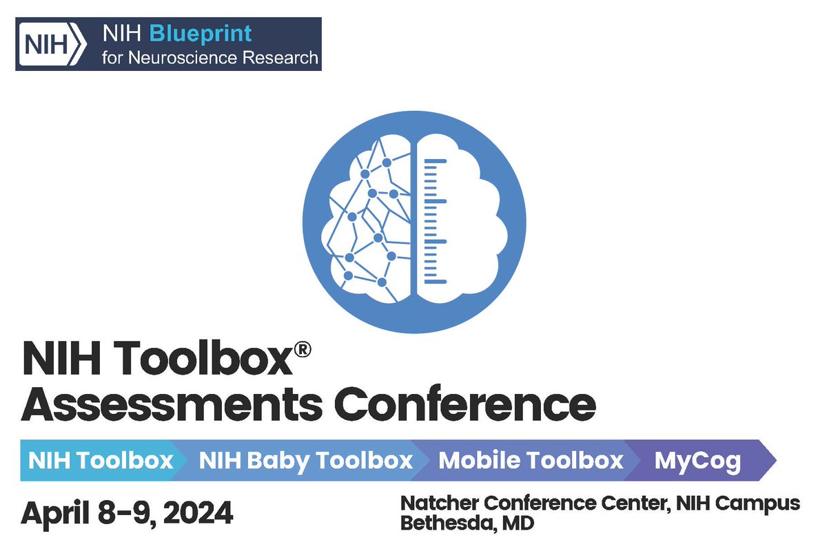 Interested in #cognition and #measurement across the life course? Submit an abstract by Jan. 22 to showcase your research at the #NIHToolbox Assessments Conference on April 8-9, 2024. Registration is free! Learn more at nia.nih.gov/nih-toolbox-co… #NIHBlueprint