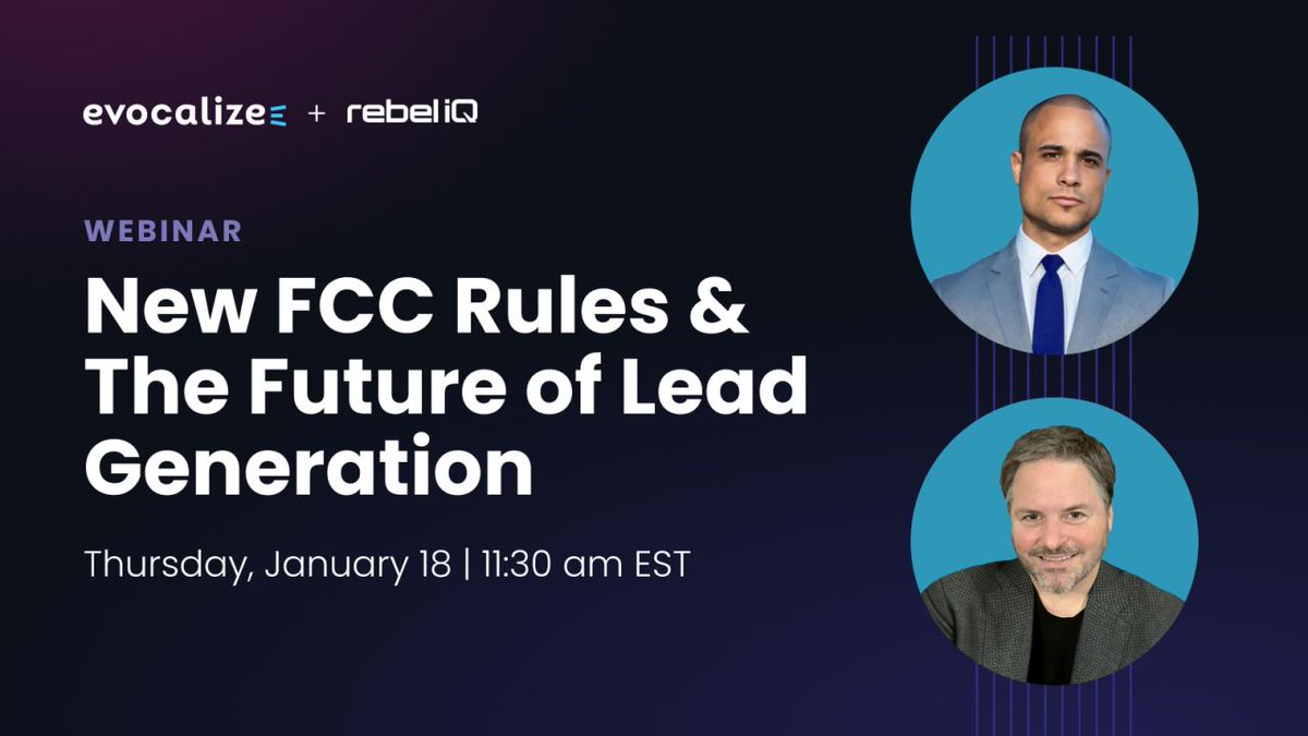 THIS THURSDAY! Learn about how new FCC rules impact the future of lead generation with experts <a href="/MatthewMarx/">Matthew Marx</a> and <a href="/AndrewPawlakLP/">Andrew Pawlak</a>!  

Register at the following link >>
linkedin.com/events/7148740…
