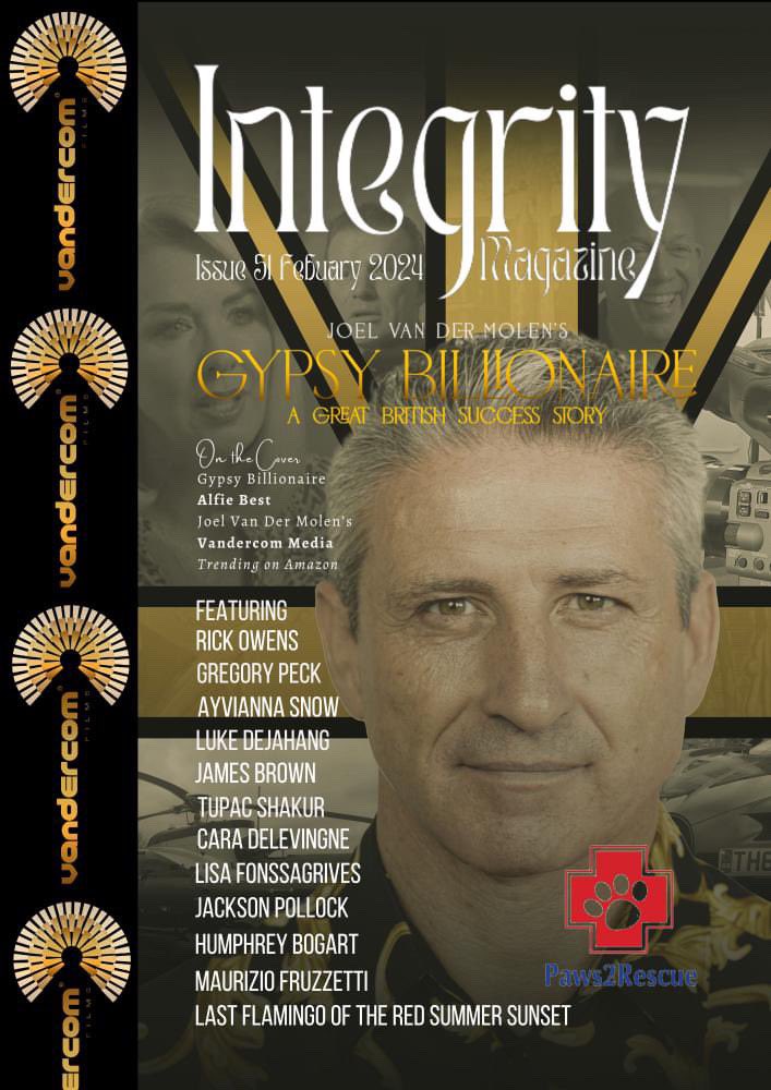 Gypsy Billionaire is the cover story of @IntegrityMaga. Looking forward to sharing the article out in February. Watch the inspirational documentary now on @PrimeVideo #gypsybillionaire