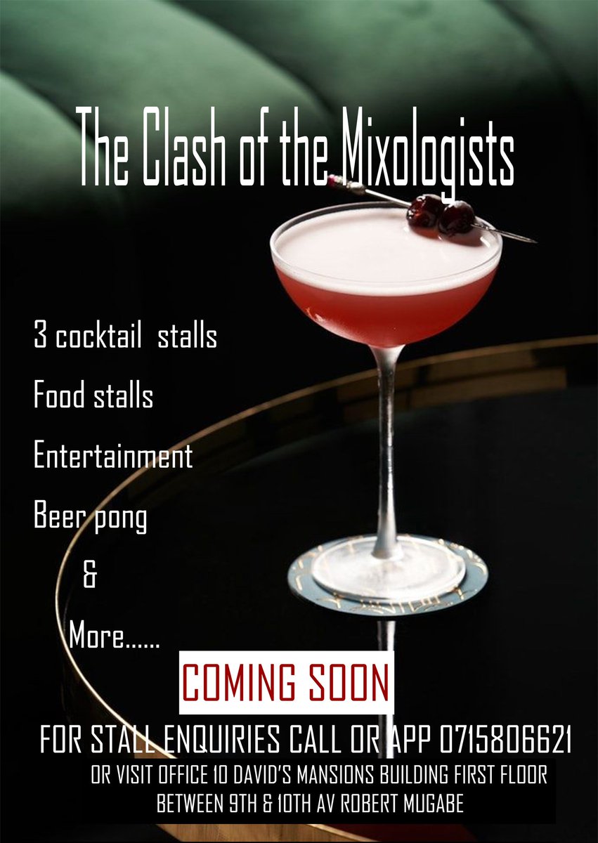 Suggest  Cocktail stalls and Food stall you would want to see here......