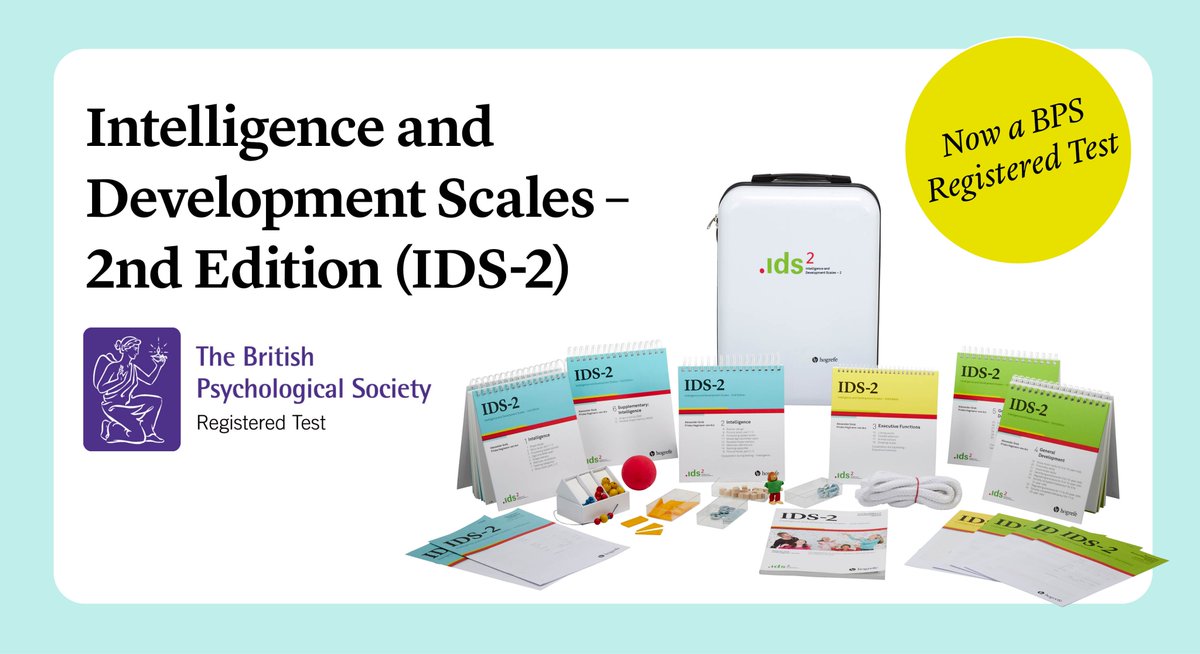 HogrefeLtd's tweet photo. You can now find the IDS-2 on the list of @BPSOfficial Registered Tests.
The #IDS2 is a 'whole child' assessment that provides in-depth information on strengths & developmental needs, enabling users to identify where support is needed.
Learn more here: https://t.co/So3L3hBRdB https://t.co/L7pcq0QE06