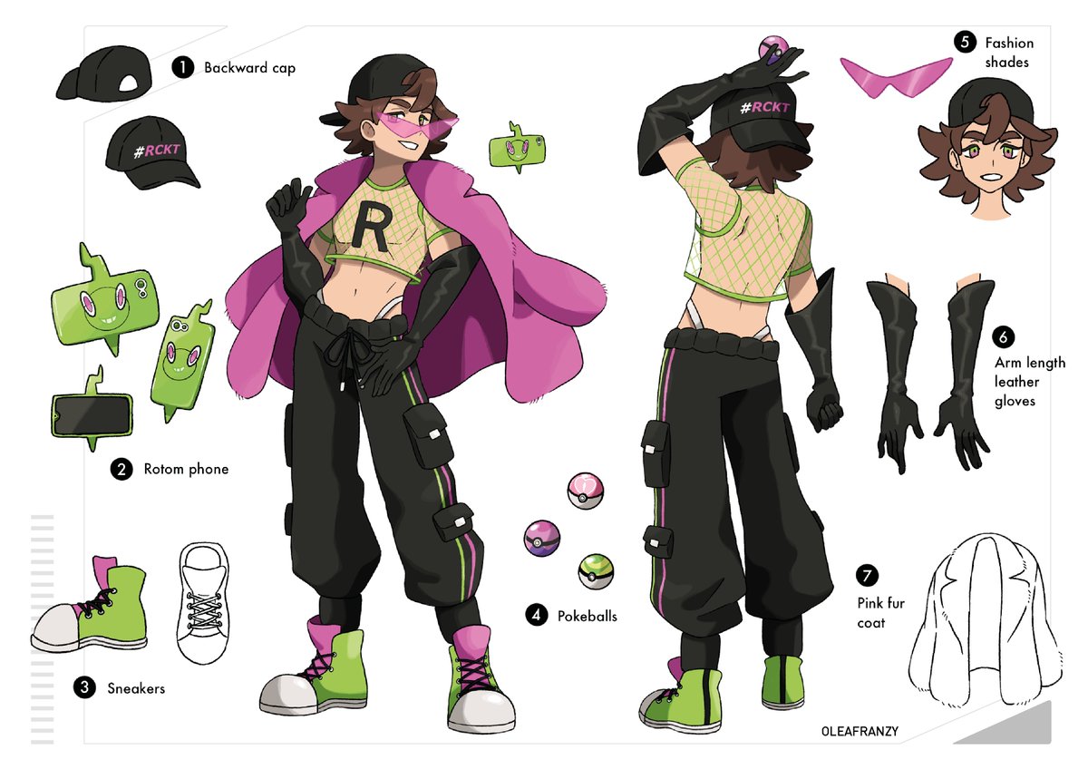 Pokémon trainer refsheet commission for @/BotanicalToxins ✨