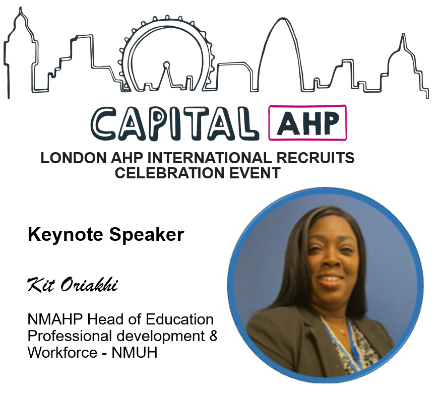 Come along to our #LondonAHPCelebrationEvent and hear from Kit Oriakhi. She will be sharing her insight on Appraisal. Internationally recruited AHPs sign up here ➡️ events.england.nhs.uk/events/london-… @rashmisrdsoni @JustineMusiime @KOriakhi @Moosie67Laura @londonahps @NHSEnglandLDN