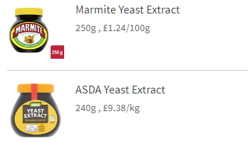 This pricing nonsense is something that particularly annoys me - comparing cost per 100g vs cost per 1kg. Do @Asda think their customers are so stupid they can't do the maths?
