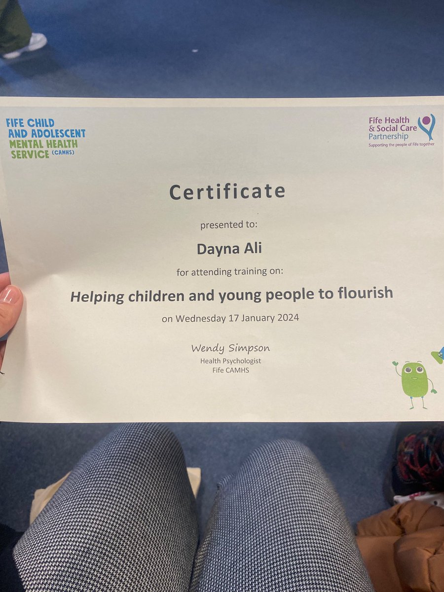 Huge thanks to Fife CAMHS for a very useful training session on children’s well-being. Learnt some great tools to bring into #enableyouth