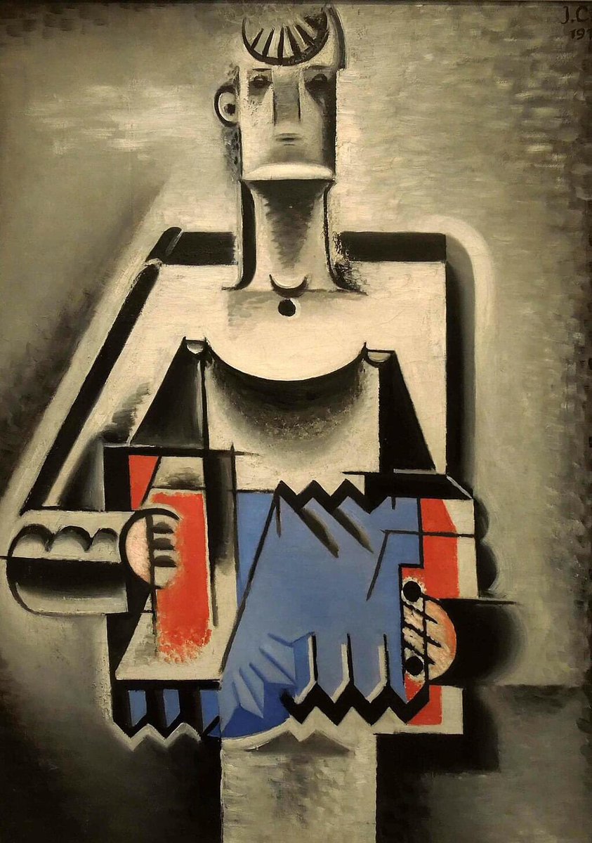 Josef Čapek (Czech, 1887-1945) 
'Accordionist,' 1915 
Oil on canvas 
99 x 72 cm