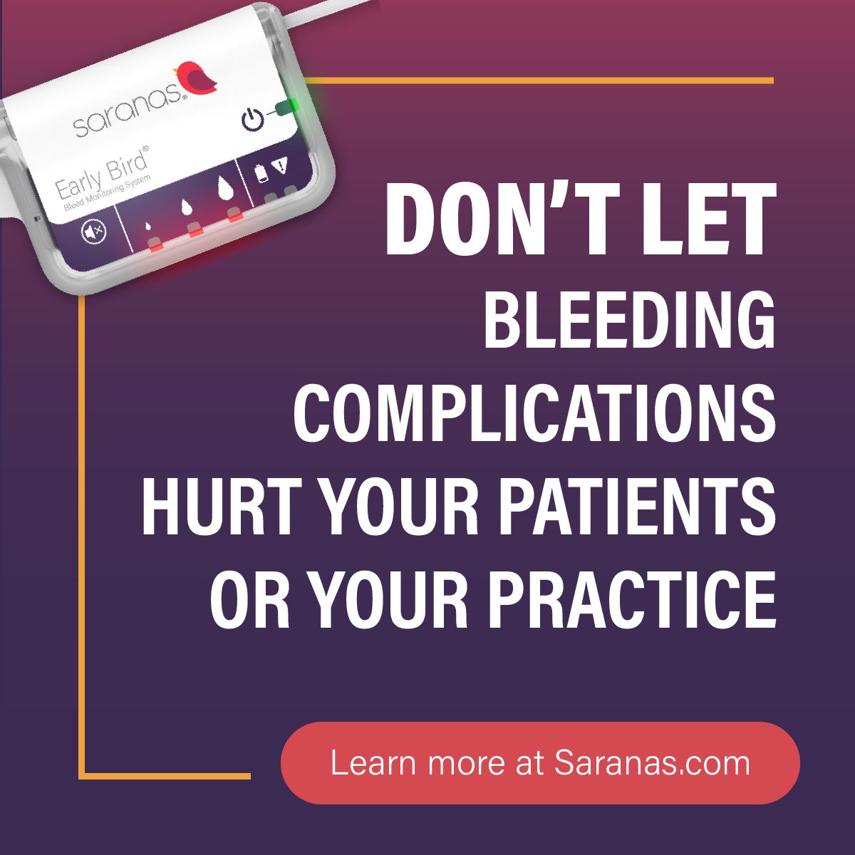 Bleeding continues to be a major complication in PCI. Data show the use of femoral access and MCS devices is linked to a higher likelihood of significant bleeding (BARC ≥ 3). Early Bird enables the early detection of bleeding. jacc.org/doi/10.1016/j.…