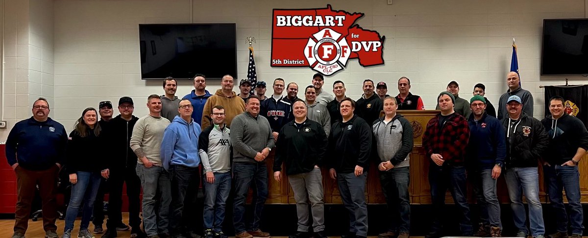 Yesterday, surrounded by leaders that represent over 1,500 votes, I announced my candidacy for @IAFF5TH District Vice President. I can’t wait to build on the great success created over the last 12 years as your DFSR. #Biggart4DVP
