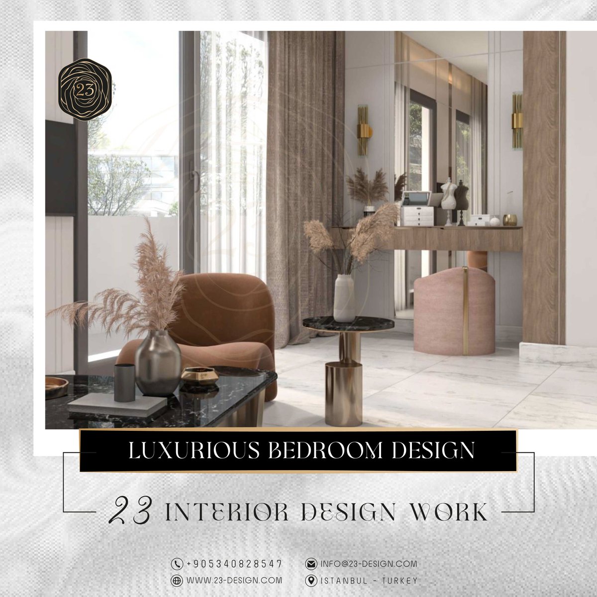 23Interior's tweet image. luxurious bedroom design
DESIGN BY 23 INTERIOR DESIGN
23 Interior Design
@23interior
‌+90-534-082-85-47⁩
Wa.Me/905340828547
#interiordesign #design #interior #homedecor #architecture #home #decor #interiors #homedesign #art #interiordesigner #furniture #decoration