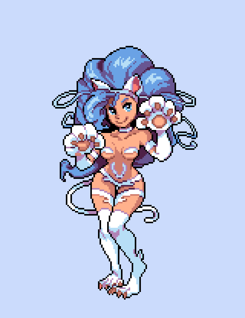 pixel_jas's tweet photo. Felicia #Darkstalkers 

#commissionsopen #pixelart #pixelartist https://t.co/oruJxegzF1
