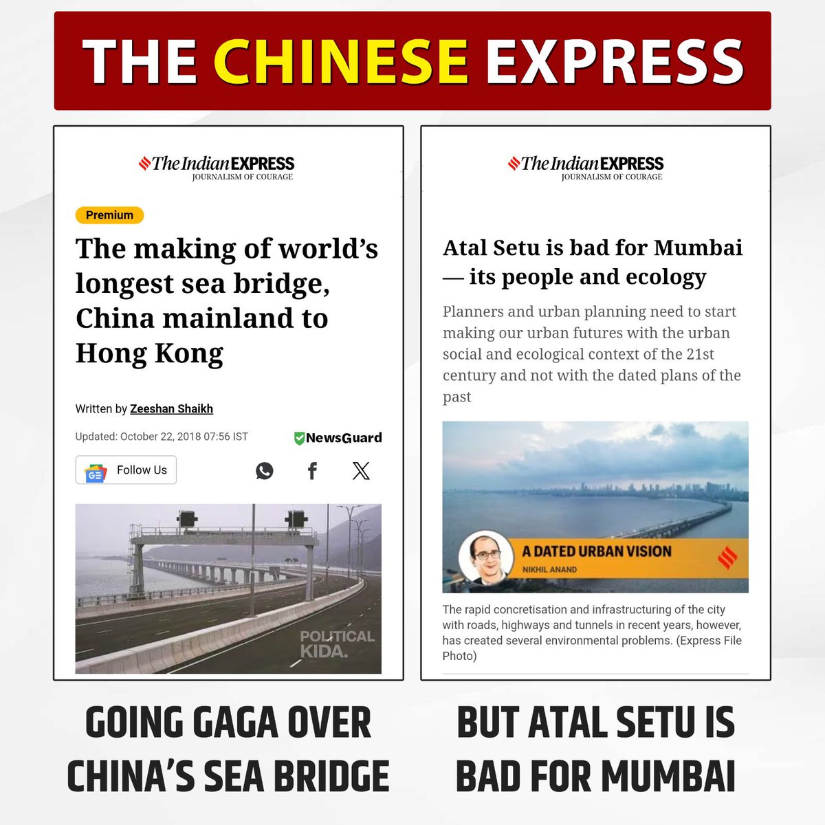 lala_the_don's tweet photo. The Indian express is new NDTV in the town #hypocrisy #AntiDevelopment https://t.co/P8FAIh2M0V