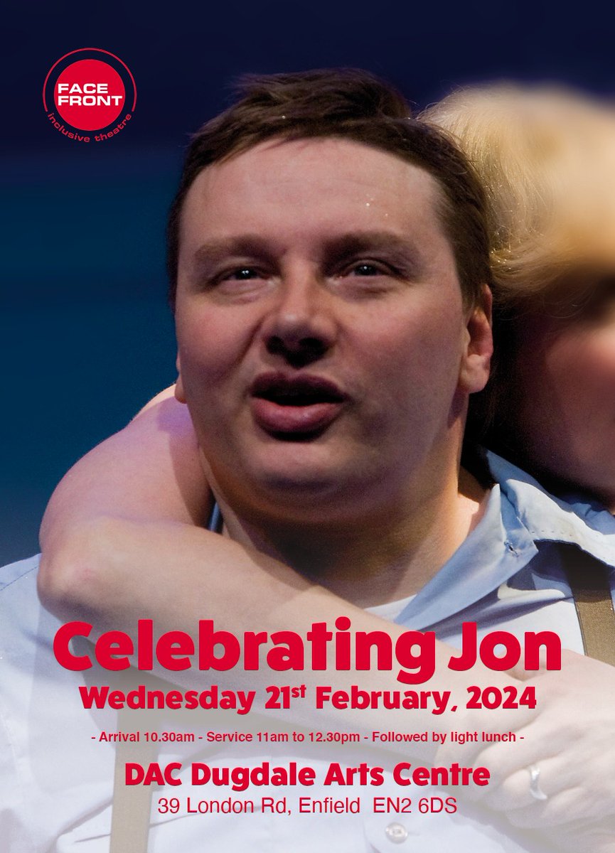 🙏Thanks to everyone for all your kind words and support following the death of Jon French ❤ We will be holding an event on Wednesday 21st February at the DAC (Dugdale Arts Centre) in Enfield to celebrate his extraordinary life and career💪🥳