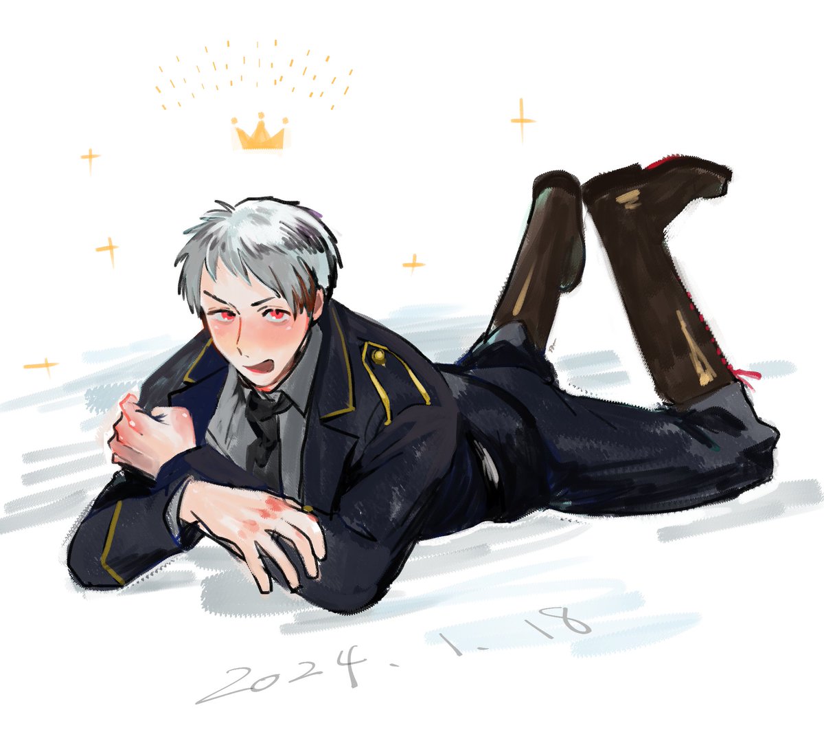 #ギルベルト生誕祭2024 #普憫生誕祭2024
プ口イセンくん―！！🎂🍰🍰