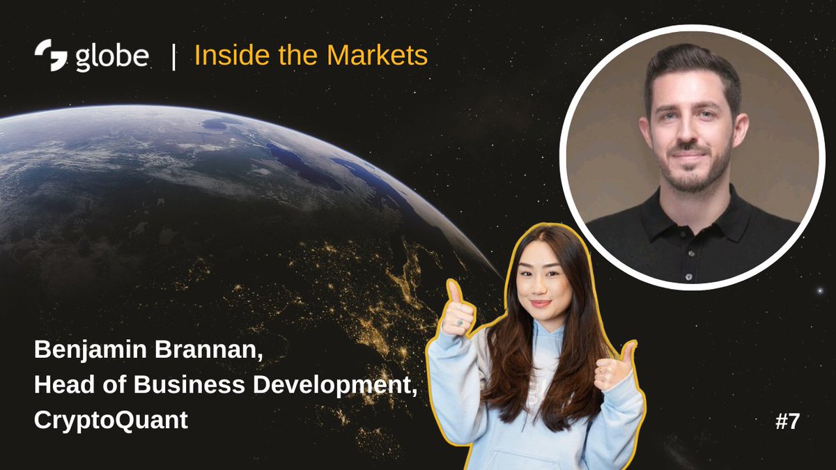 Watch EP 7 of globe | Inside the Markets now! 👇 youtu.be/m2rb7i44uAw Sunlight chats with Ben Brannan @Bit_VM, Head of BD at @cryptoquant_com. Highlights this EP: 📊 Trading strategies 🌶️ Spicy takes 🗓️ Preparing for the bull