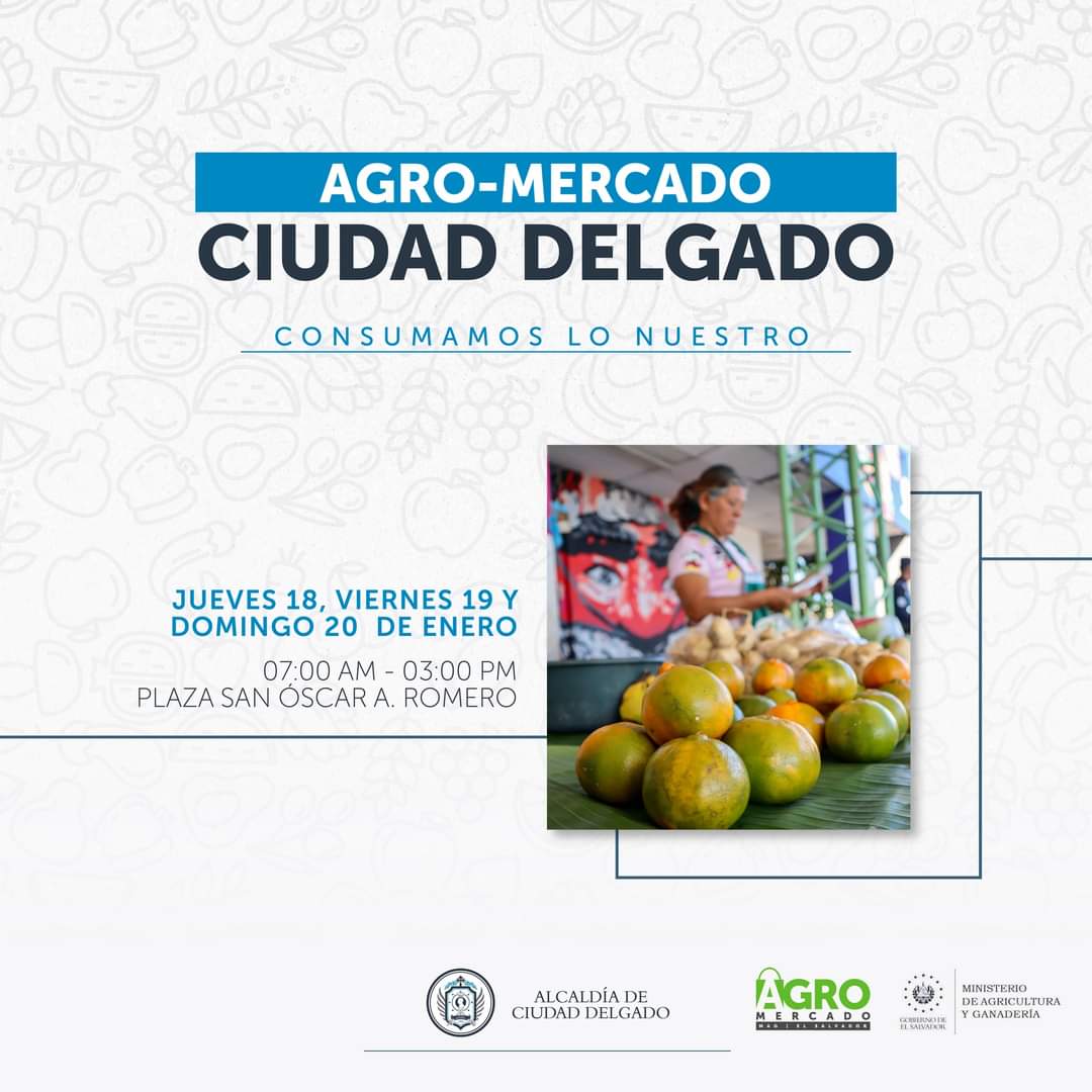 Agro-Mercado en nuestra Plaza San Óscar Arnulfo Romero, gracias al apoyo del <a href="/AgriculturaSV/">Ministerio de Agricultura y Ganadería 🇸🇻</a>.