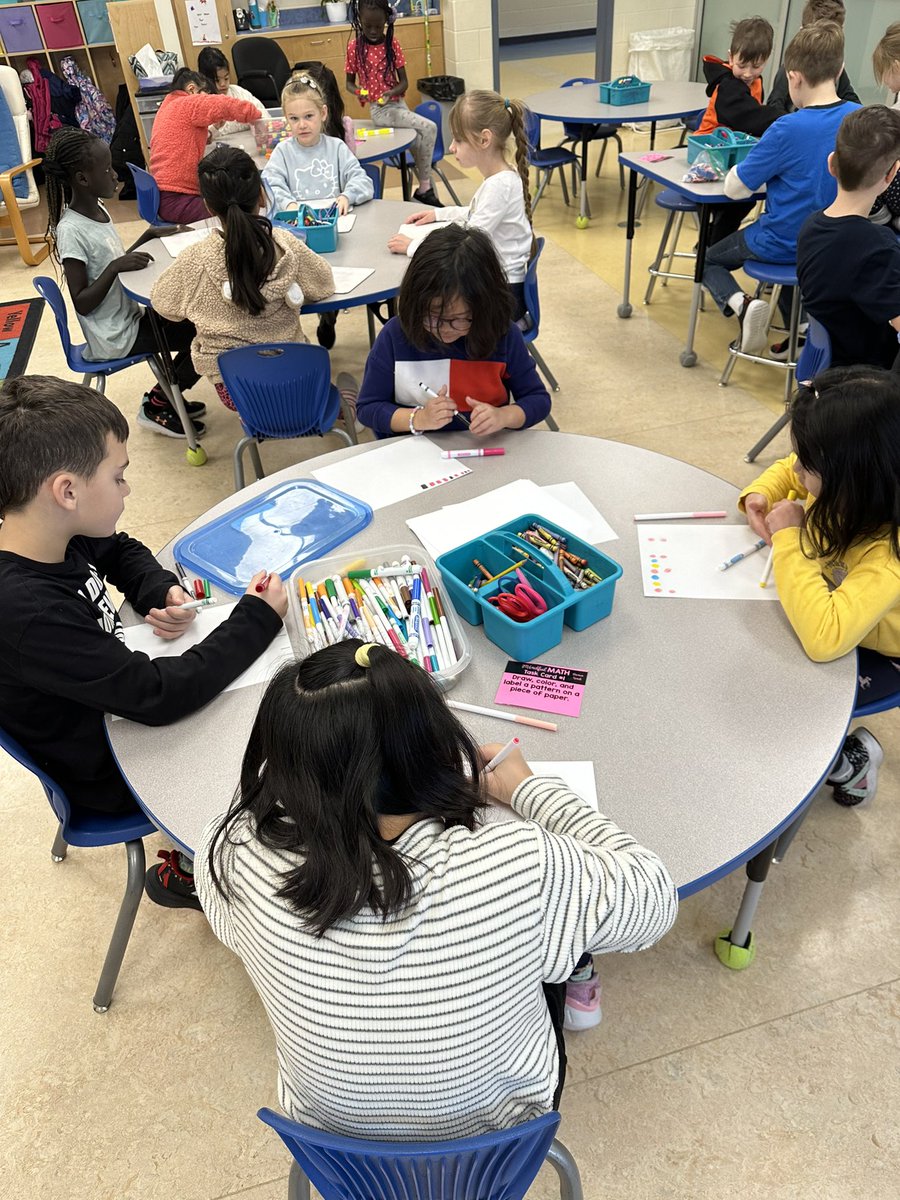 mabesmum's tweet photo. Grade 1/2 was hard at work creating growing and repeating patterns at St. Theresa school @HolySpiritRCSD I wish pictures could reflect the rich conversations and learning happening #loveformath #hs4 https://t.co/iZ73RigwfT