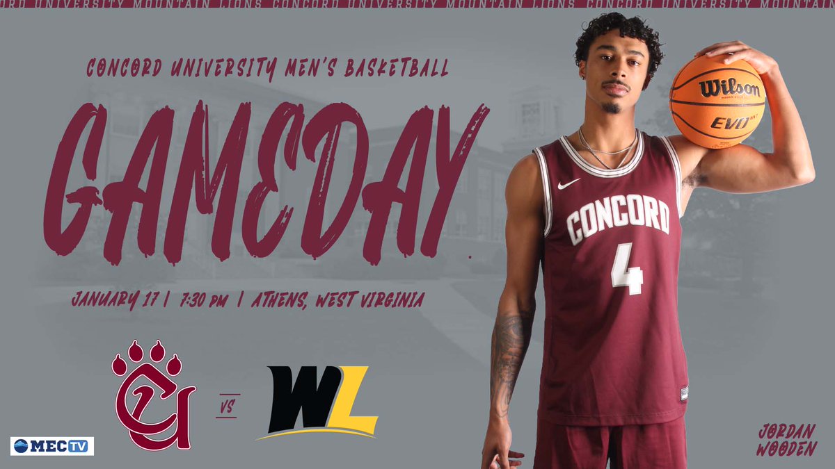 .<a href="/CU_MBB/">Concord Basketball</a> GAMEDAY vs. #20 West Liberty
📍 Place: Carter Center (Athens, W. Va.)
⏰ Time: 7:30 p.m.
📈 Live Stats: cumountainlions.com/sidearmstats/m…
📺 Video: mountaineast.tv/concord/