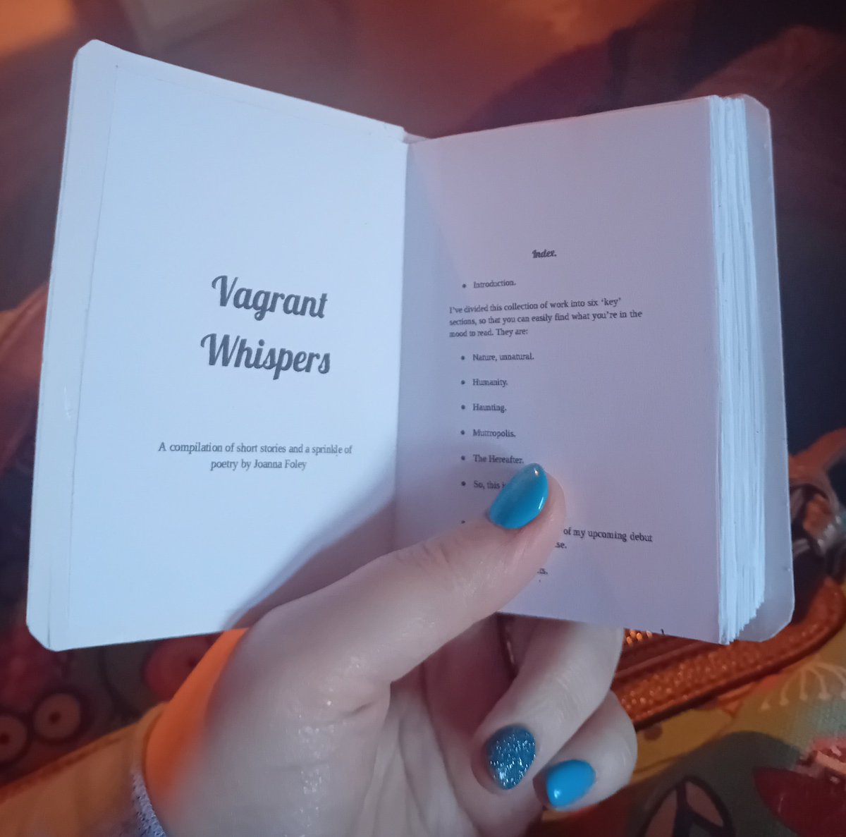 I have some very #excitingnews coming up for this #summer. Can't go into more details right now, but I am extatic! Sharing this mini printout I did of my upcoming book of short stories,#VagrantWhispers. #irishwriter #writerslife #WritingCommunity #prose #poetry #amwriting