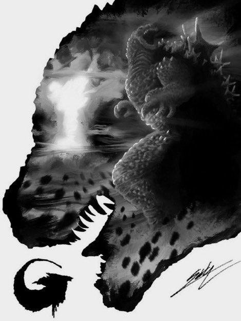 dr_kaju's tweet image. -/C version of my Minus One poster to celebrate #GodzillaMinusOne #MinusColor #GodzillaMinusOneMinusColor