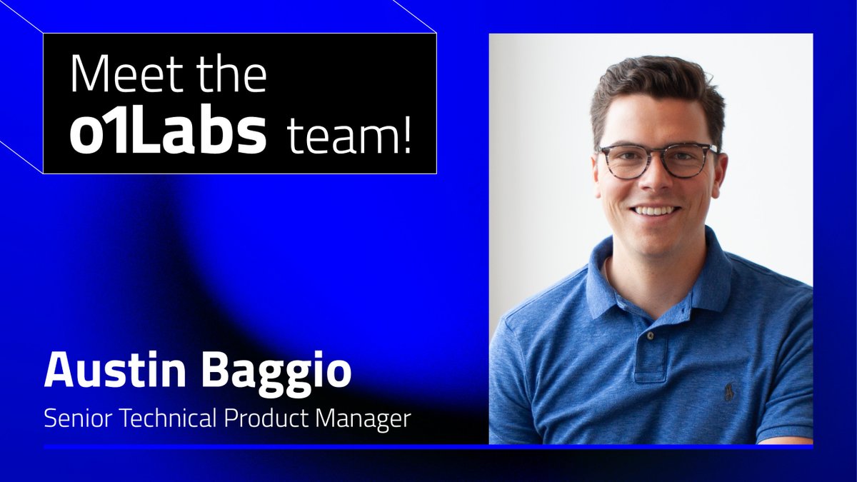 Exciting News! 🎉 Thrilled to welcome Austin to the o1Labs team. With a wealth of product experience across Web3, he joins as the Senior Technical Product Manager for the Protocol and Cryptography teams. Give him a follow @AustinBaggio