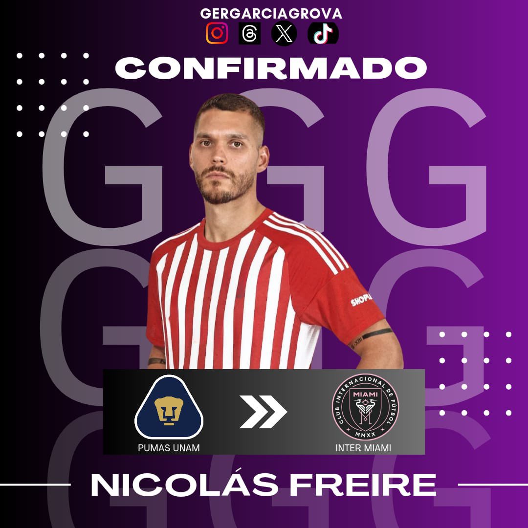 🚨 Breaking: Nicolás Freire reached an agreement to join Inter Miami. 🙌 He will travel to Miami in the next few hours. Via @GerGarciaGrova