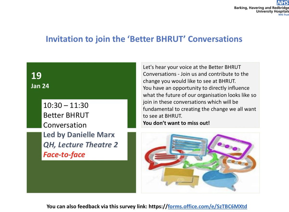 BHRUT Career Maps (@bhr_careermaps) on Twitter photo 📢Calling all <a href="/BHRUT_NHS/">BHRUT NHS 🏥</a> colleagues📢 We have extended the #betterBHRUTconversations and are hosting our next one at QH on Friday 19 January from 10:30am - 11:30am! Come along for some refreshments and to join the conversation and have your voice heard☕️🫖💬 📢Calling all <a href="/BHRUT_NHS/">BHRUT NHS 🏥</a> colleagues📢 We have extended the #betterBHRUTconversations and are hosting our next one at QH on Friday 19 January from 10:30am - 11:30am! Come along for some refreshments and to join the conversation and have your voice heard☕️🫖💬