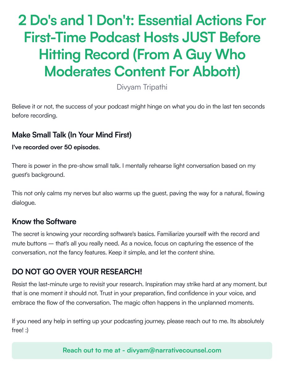 TripDivy's tweet photo. 🎙️ Just hit 'Record' on your first #podcast episode? Pause and read this first! I've shared lessons from my own journey. Perfect for all #PodcastNewbies out there.
Check it out and let's make your first recording a hit! #PodcastingTips #FirstTimePodcaster #PodcastLife https://t.co/YuSffMZS6y