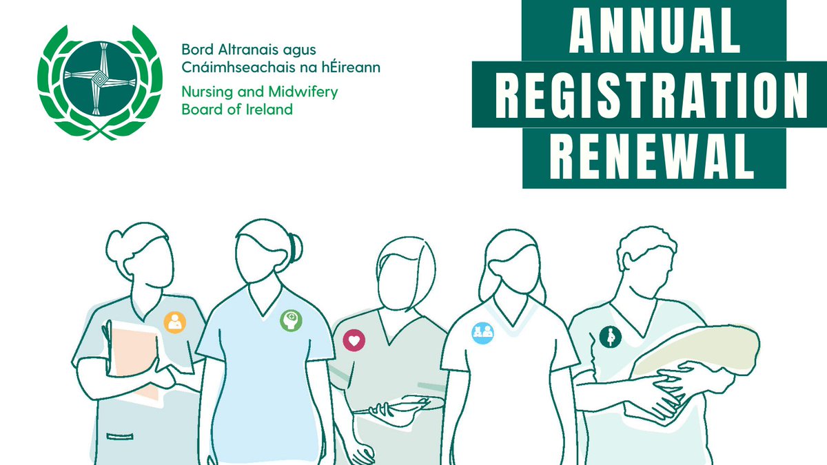 Thank you🙌to the more than 69,000 nurses and midwives who have completed their annual registration renewal with us through my.nmbi.ie for 2024. If you need support to renew your registration, you'll find it here 👇 nmbi.ie/Registration/A….