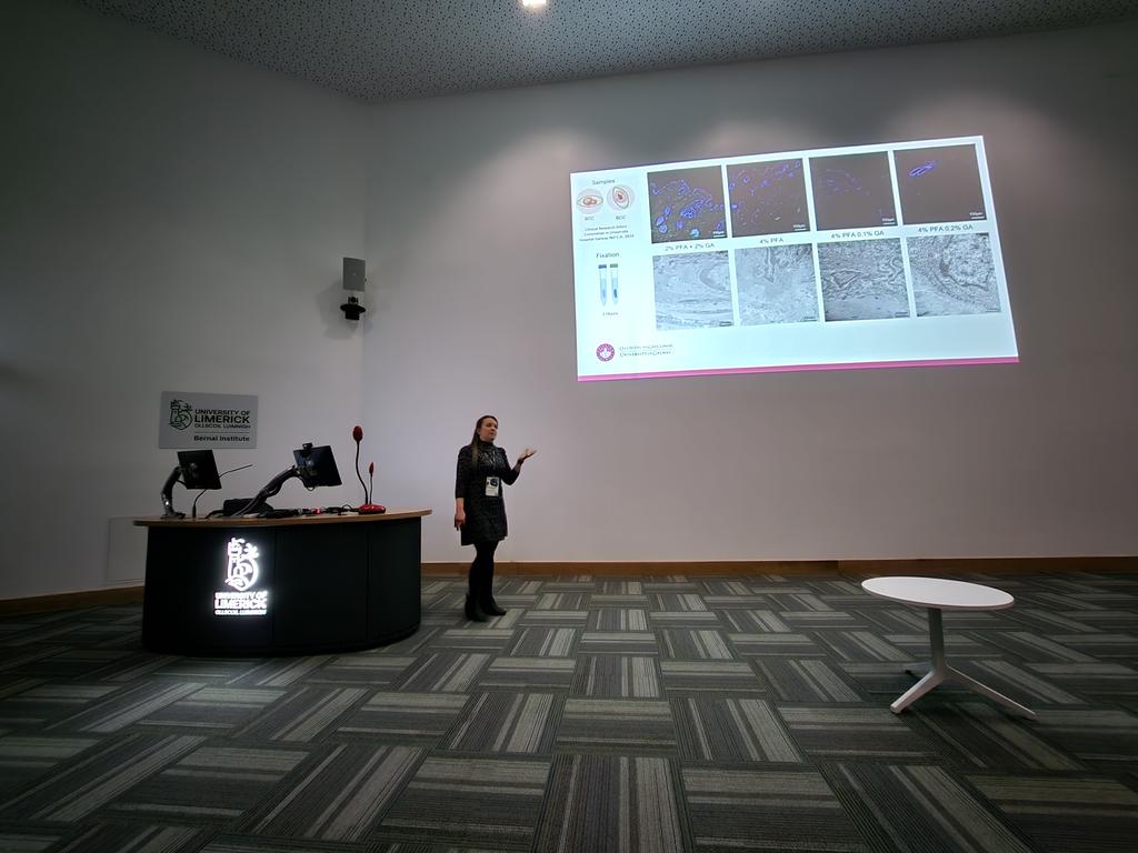 Contributed talk in the biological microscopy session by Dr Alanna Stanley giving us an overview of CLEM workshops of skin cancer biopsies! #MSI2024 <a href="/MicroscopyIrl/">Microscopy Society of Ireland🔬</a> <a href="/UL/">University Of Limerick</a> @BernalNews