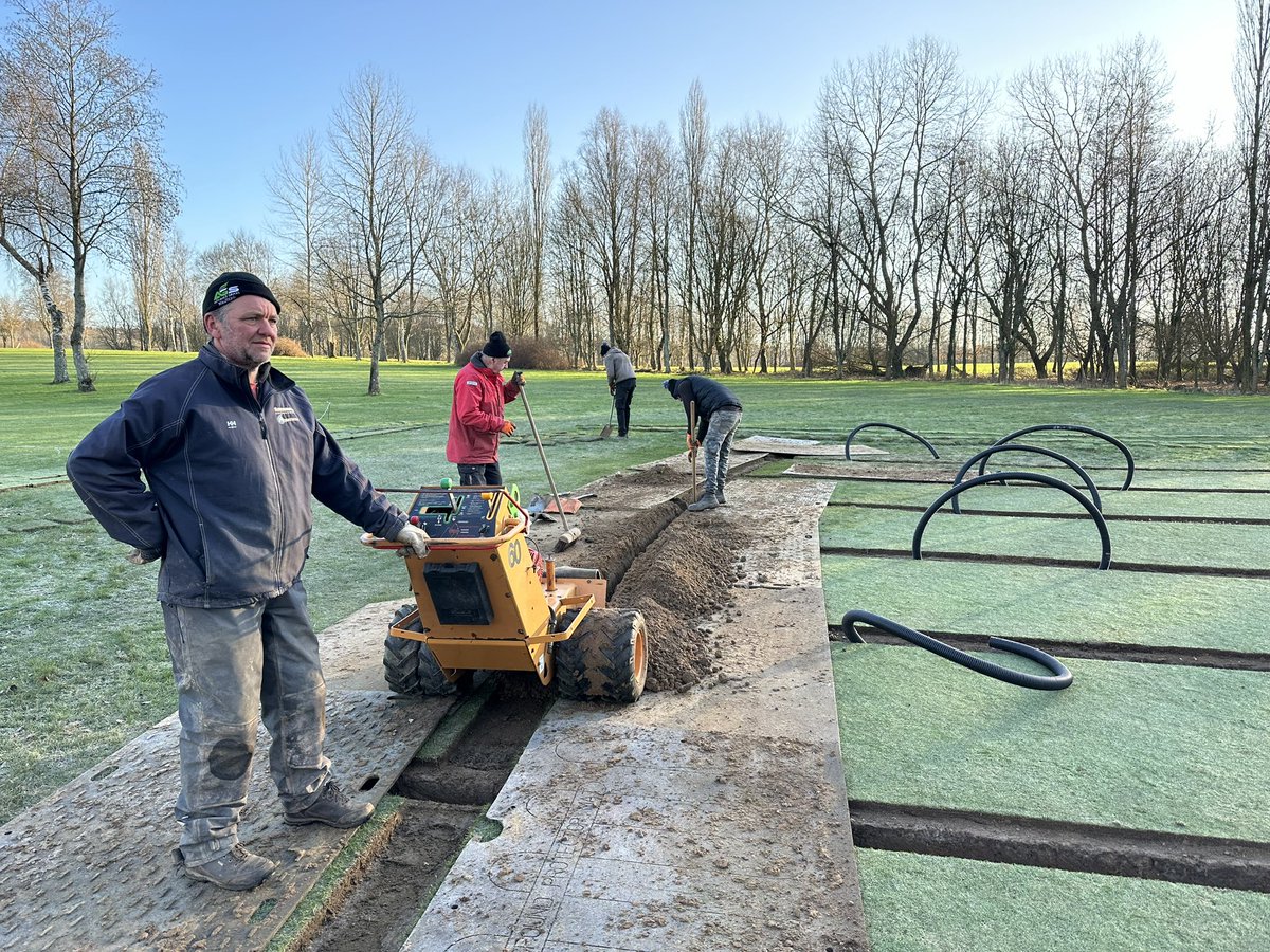 WellowGolfClub's tweet photo. We’d like to say a massive thank you to Jason from J BUCKMASTER CONTRACTING for an outstanding job installing the drainage on B4 green and B9 fairway. Super knowledgeable, super friendly and ran a very smooth operation. It will make a huge difference to a traditionally wet green. https://t.co/0jym014SCP