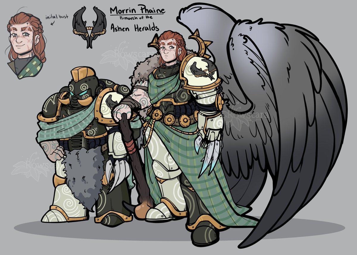 Ah fuck it, have my AU Primarch as well. I rolled up being the bird girl for this rodeo