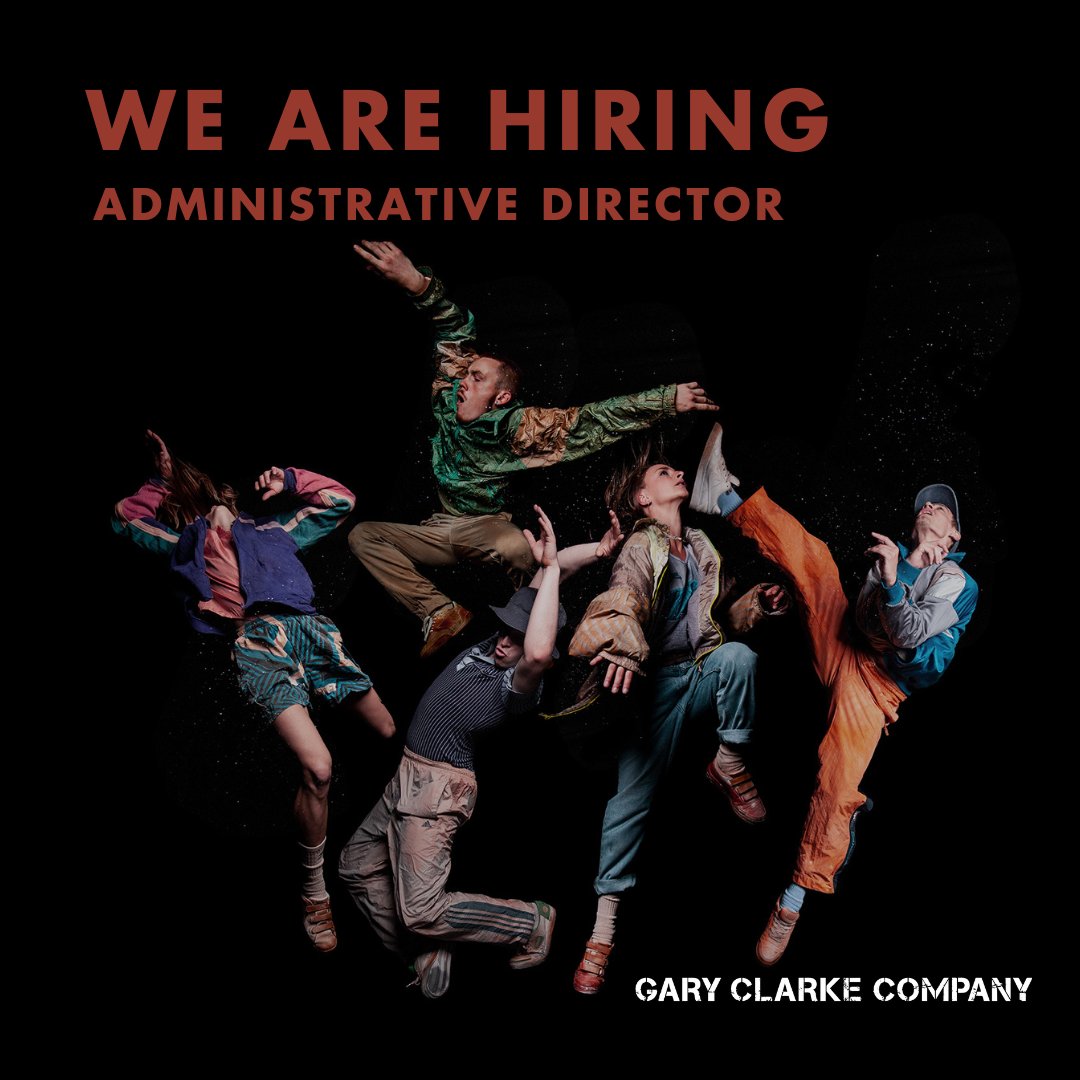 GARY CLARKE COMPANY is hiring 📣 We are seeking an Administrative Director who will be responsible for the day-to-day function of the company, delivering ground-breaking dance theatre works across the UK. Job pack, info & to apply👇 wastelandtour.co.uk/engagement/vac… #ArtsJobs #Vacancy