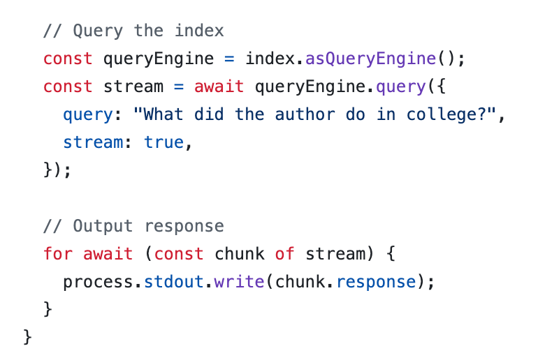 ✨New LlamaIndex.TS release✨ Version 0.0.47 now supports streaming on all endpoints! Check an example in action: github.com/run-llama/Llam… Or head over and download the package! It gets more popular every day! npmjs.com/package/llamai…