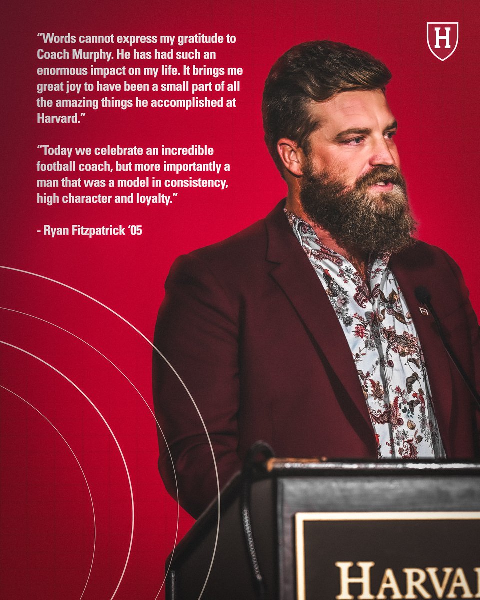 Ryan Fitzpatrick '05 on the retirement of Coach Murphy.

#OneCrimson