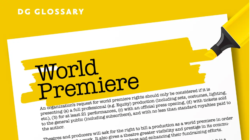 chisahutchinson's tweet photo. #DGUKnow that there are very specific criteria that a theater company’s production needs to meet before it can be called a world premiere? https://t.co/LvMLHyZfbD
