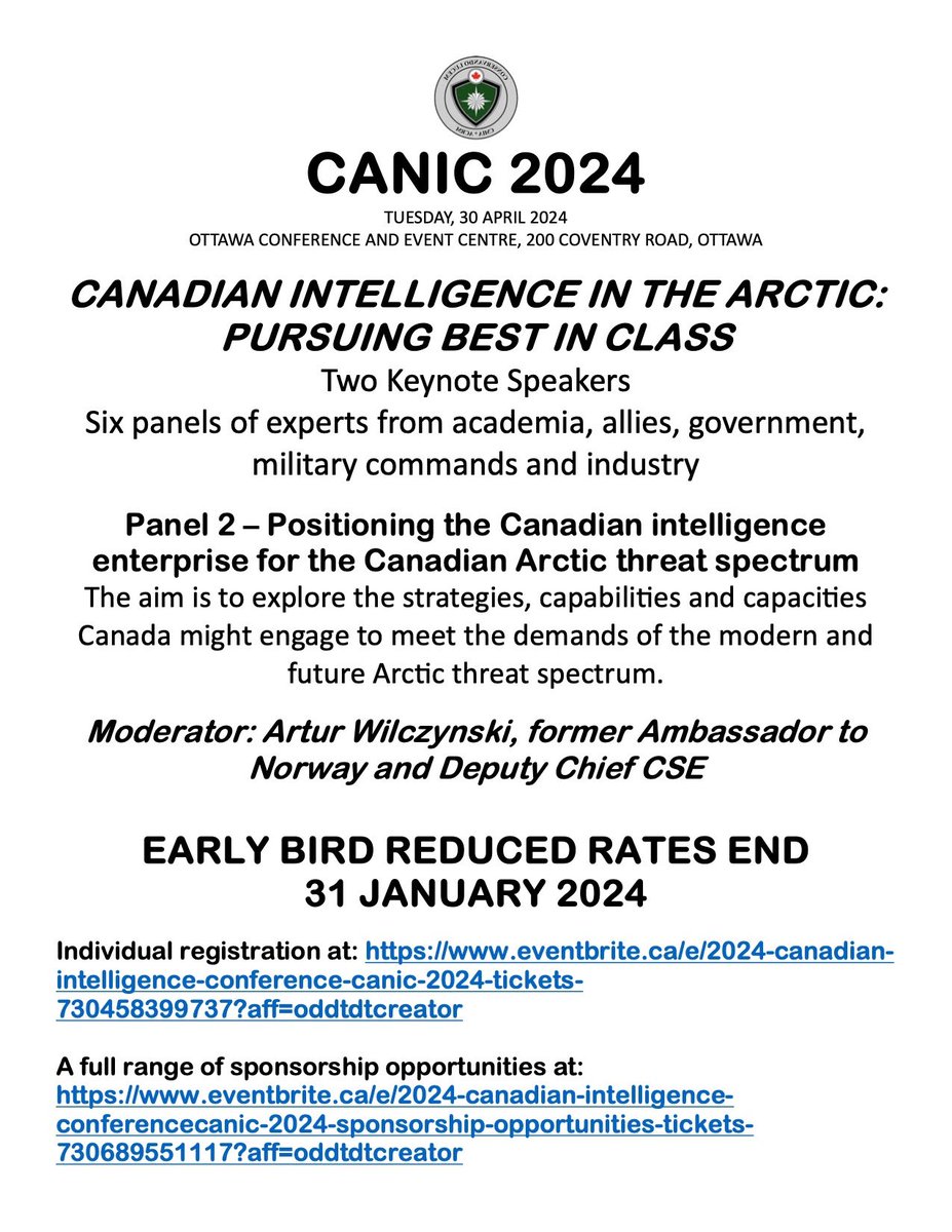 CANIC 2024  - Panel 2

Only 15 days left to get Early Bird pricing!

Register now: eventbrite.ca/e/2023-canadia…