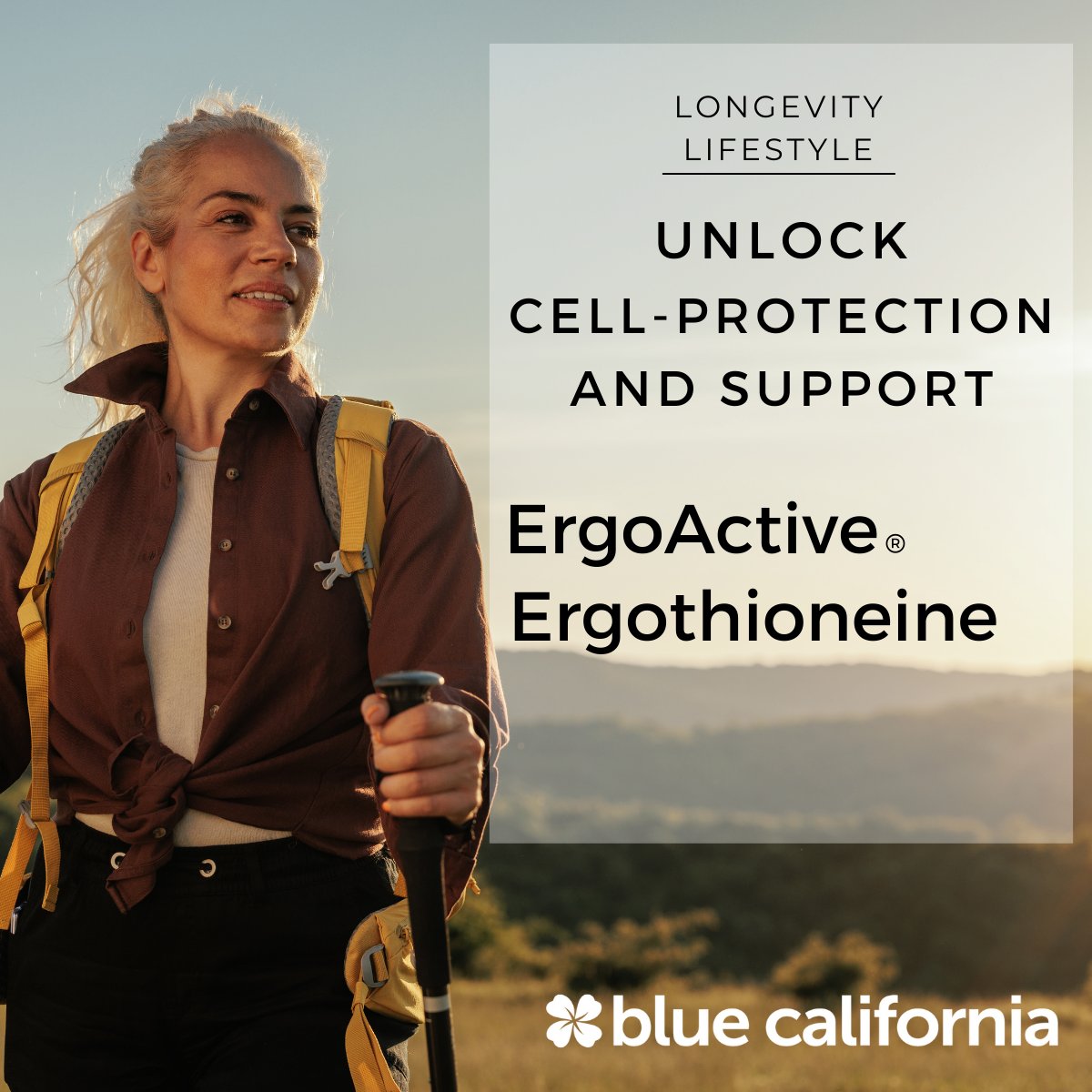 Blue California Ingredients (@bluecal_ing) on Twitter photo In a world where time is our most precious asset, consumers who are embracing a #longevitylifestyle are making every moment count. ErgoActive®Ergothioneine unlocks new dimensions to support the pursuit of a longer, #healthier life. Contact us info@bluecal-ingredients.com #healthy In a world where time is our most precious asset, consumers who are embracing a #longevitylifestyle are making every moment count. ErgoActive®Ergothioneine unlocks new dimensions to support the pursuit of a longer, #healthier life. Contact us info@bluecal-ingredients.com #healthy