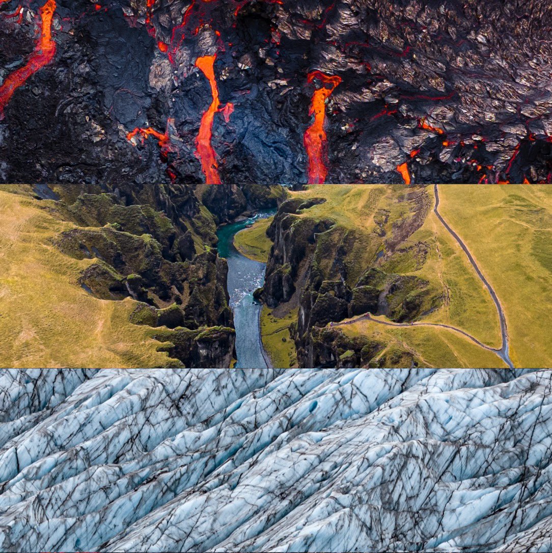 BernatMoreno's tweet photo. Iceland colors

🔴 Litli Hrútur eruption
🔵 Vatnajökull glacier
🟢 Fjaðrárgljúfur canyon https://t.co/swI95gVMEL