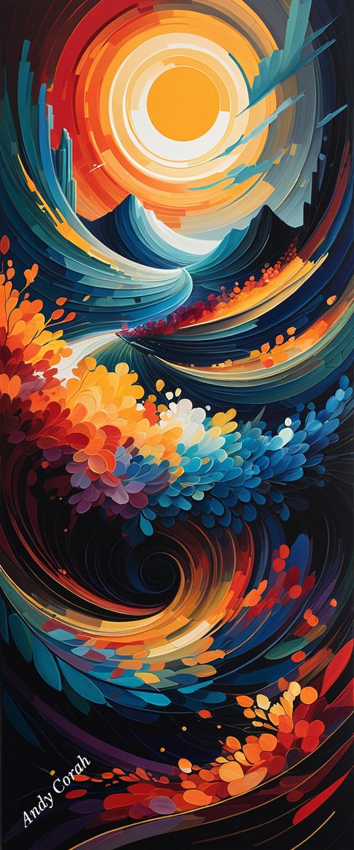 andy_corah's tweet photo. Dive into the mesmerizing fusion of tradition and pixels! 🎨✨My #AIartwork latest creation paints a beautiful #abstract #landscape with dynamic brush strokes, marrying traditional allure with digital precision. 🖌️🔍 #PixelArtistry #AbstractMasterpiece #AIart #Digitalart #artsy https://t.co/Ti3egLiQ2D
