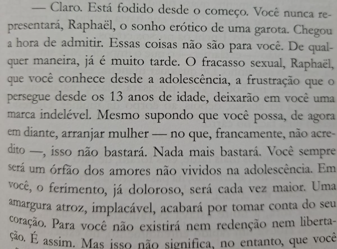 DiogoCadarn's tweet photo. Michel Houellebecq sobre as expectativas românticas de trintões inexperientes. https://t.co/kMt07OF6Aj