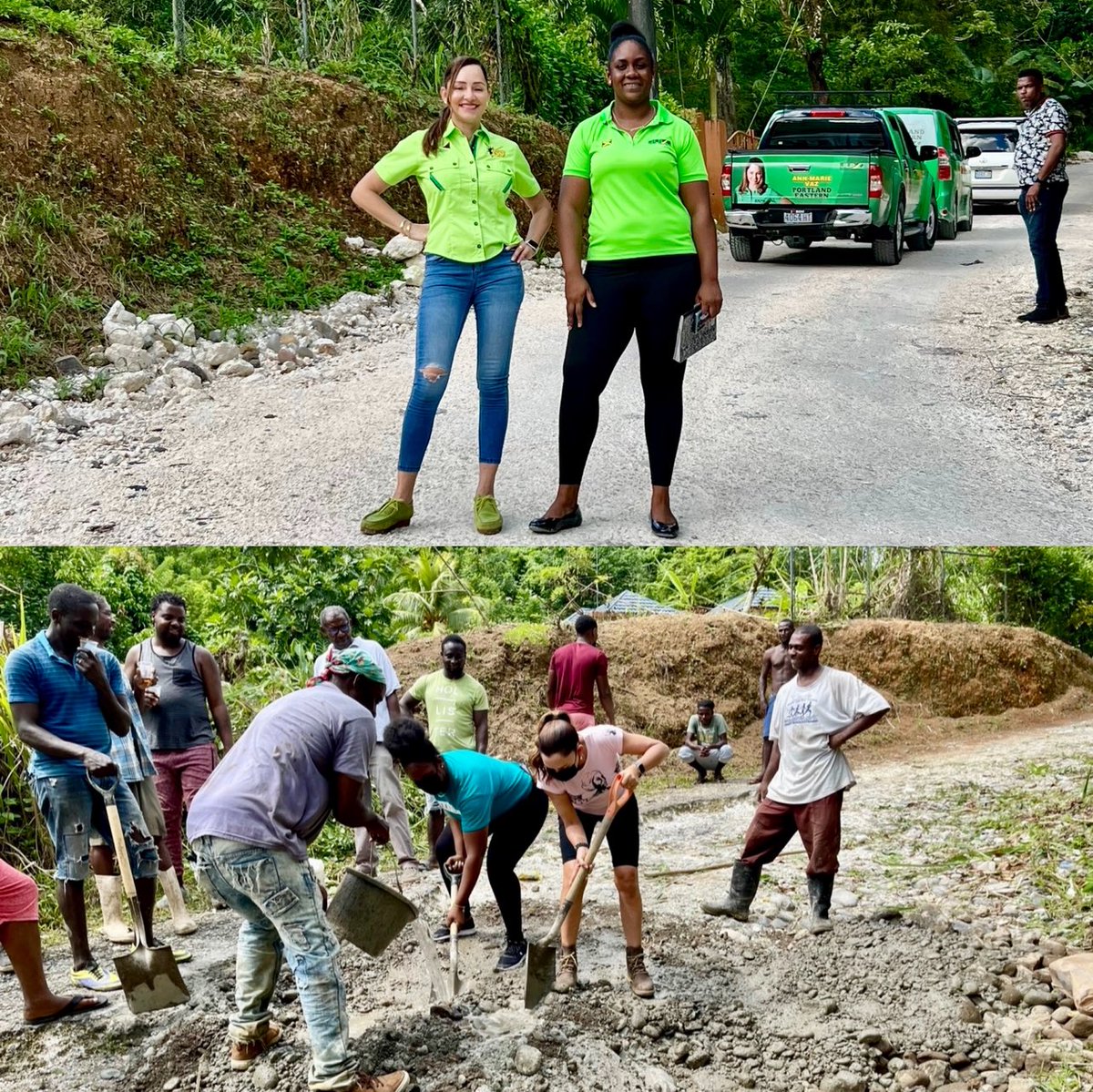 annmarievazja's tweet photo. π§Overjoyed to finally announce that work has started on #CornwallBarracks road in my #EastPortland
Thx to Min Warmington for allocating $65M for the complete rehabilitation after his visit last year.
Mi seh!! Ah nuh little effort the #ActionTeam put in to make this happen π―π²ππ https://t.co/aSLzJm2gp9