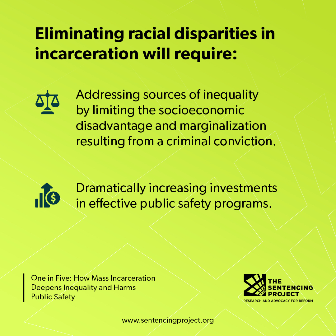 Our One in Five series offers a blueprint for ending racial inequity in incarceration and shifting towards more effective investments in public safety. Check out the four-part series: bit.ly/3SkGzn4