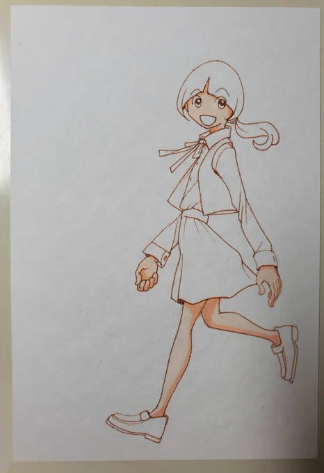 体型変わる?前に ハマちゃんワンショット  コーヒー淹れて 人物ペン入れあと4枚いきたいφ(..)