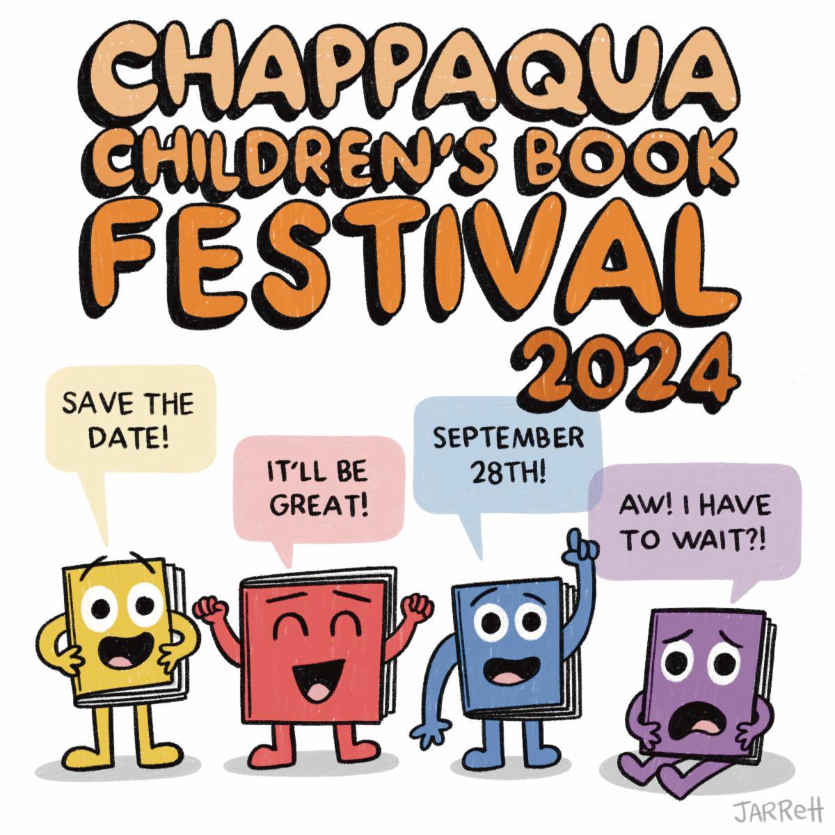 A slightly unexpected snow day yesterday meant that Dawn & I had uninterrupted time to work on @CCBF2024! Huge thanks to the insanely talented @Jarrett_Lerner for doing the festival art this year!!!! Save the date: 9/28/24 ❤️📚❤️