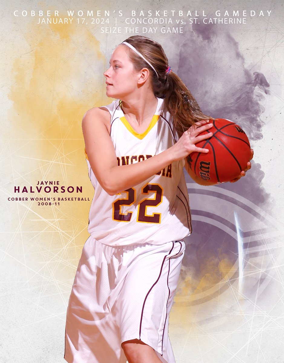 SEIZE THE DAY! Tonight is the annual Seize the Day game for women's basketball. It is the game that Cobbers celebrate the life of former player Jaynie Halvorson. Head over to Memorial Auditorium to join the special night!