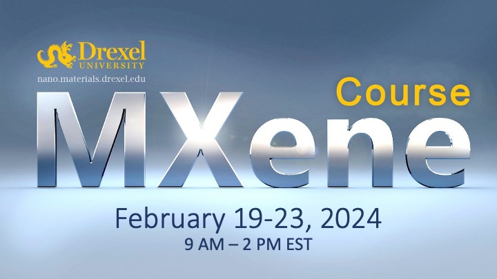It's the best time of year: our #MXene course is here! 

Join us for a week of learning on MXene research, synthesis, and their ever-expanding applications. 

Early-bird registration ends on February 2! research.coe.drexel.edu/mse/nanomateri…