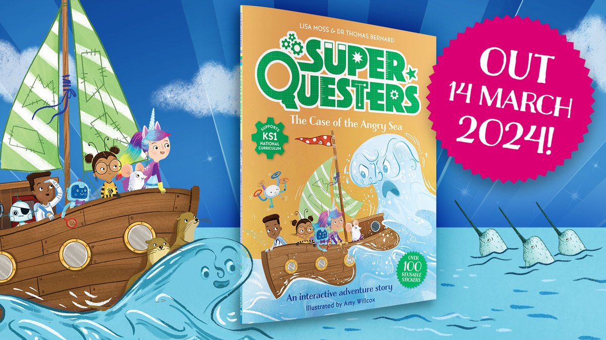 We are thrilled to be able to finally share the cover of SuperQuesters: The Case of the Angry Sea with you. It comes out during <a href="/ScienceWeekUK/">British Science Week</a> in March. 

A huge thank you to <a href="/TJGriffiths/">Tom G 📕</a> for revealing it for us! 

Pre-order your copy now: bit.ly/SQ_CAS_Amazon